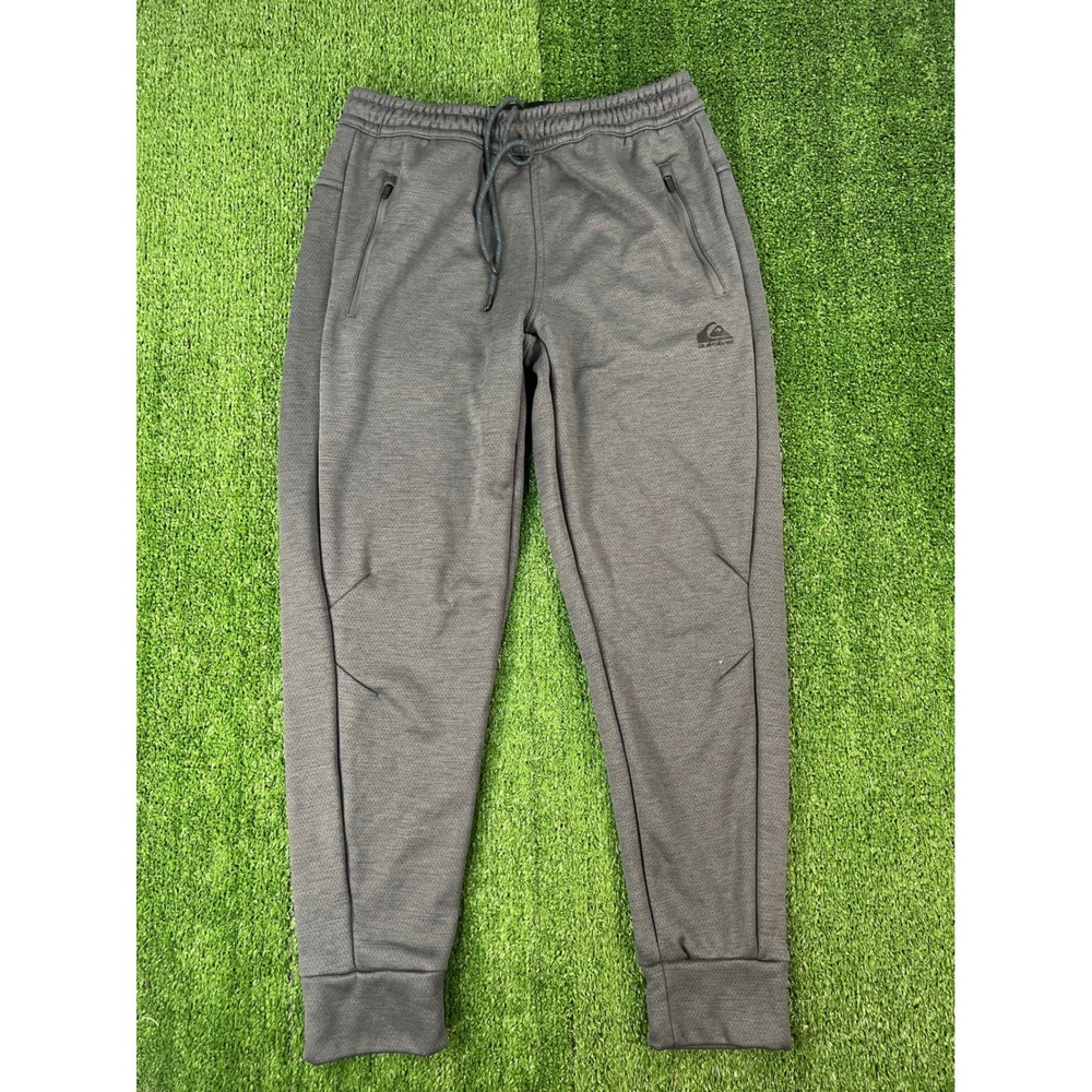 Quiksilver DryFlight Mens Gray Fleece Lined Joggers Athletic Pants Size Medium